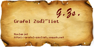 Grafel Zsüliet névjegykártya
